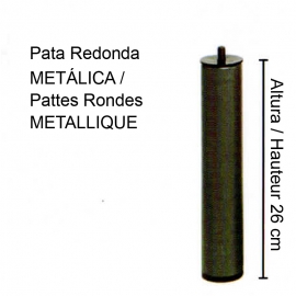 4 PIEDS Métalliques Cylindriques