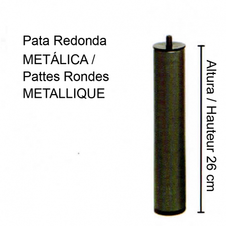 4 PATTES métalliques cylindriques