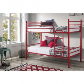 Litera cama ideal para niños. rojo