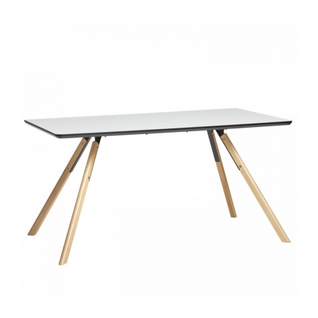 Table rectangulaire LESLY 160 cm couleur blanche