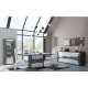 Mesa comedor extensible TIAGO tono blanco y negro perfecto para una decoración elegante.