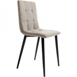 Chaise LISBOA: 4 couleurs: gris / beige / plomb / mousse. Chaise avec assise et dossier.