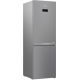 Réfrigérateur Combi BEKO RCNE366E50XBN, Acier inoxydable, 186 cm - 324L. Pas de gel. D