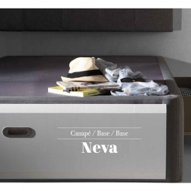 Coffre-lit tapizado NEVA - Hauteur totale 35 cm - Figueres