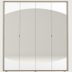 AVENIR Armoire 4 portes blanche 200 x 218 x 55 cm