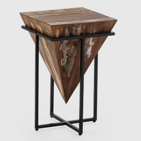 Table basse AVATAR d’angle rustique 36 x 36 x 58 cm haut
