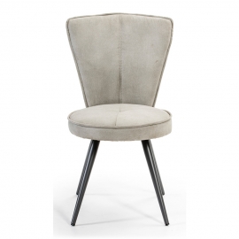 4 Chaises LISBOA: 4 couleurs: gris / beige / plomb / mousse. Chaise avec assise et dossier.