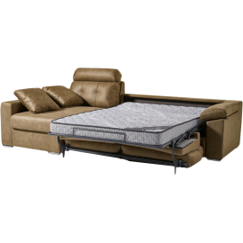 Sofá cama 3 Plazas + Chaise longue - Sistema de apertura Italiano. Colchón 16 cm de grosor y  Cama 140 x 190 cm