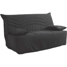 Sofá cama - BZ - color gris - Fabricado en Francia - Colchón 12 cm de grosor y  Cama 140 x 190 cm