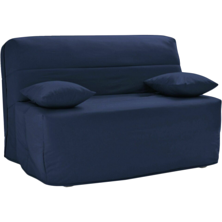 Sofá cama 3 plazas BZ - color azul - Fabricado en Francia - Colchón 12 cm de grosor y  Cama 140 x 190 cm