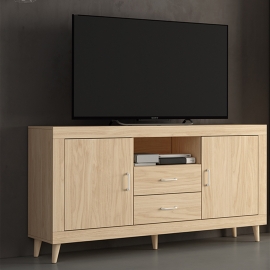 Mueble TV - 2 Puertas + 2 Cajones + 1 Hueco de 150 x 81 x 40 cm