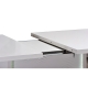 Table à manger rectangulaire KARMA, extensible. Laqué et blanc parfait pour une décoration élégante.