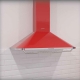 Hotte décorative NODOR SPIRIT RR. Couleur Rouge - Puissance maximale 560 m3 - 90 x 60 cm - 119 €